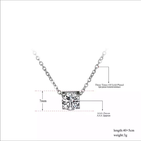 Stainless Steel CZ Necklace - Picture 4 of 6